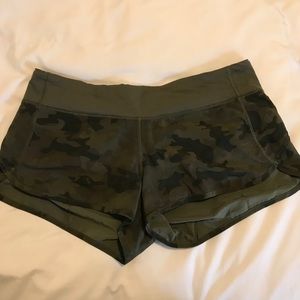 Size 10 Army Green Lululemon Running Shorts